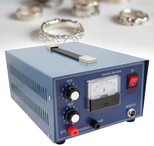pealiritansemen Soldador por Puntos Eléctrico De Joyería, Máquina De Soldadura por Puntos De Pulso De 300 W, Kit De Bricolaje De Máquina Soldadora por Puntos Portátil, para Joyas De Oro Y Plata