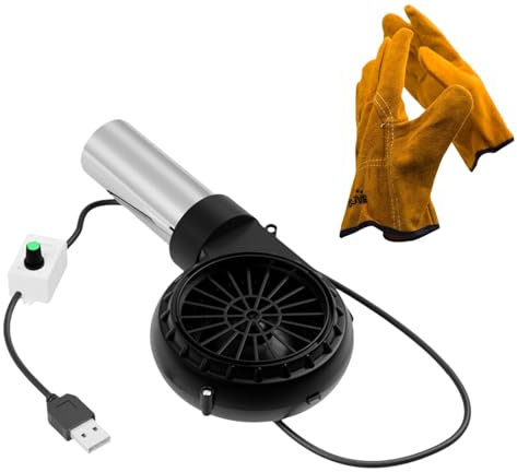 USB5V- Elettricità Soffiatore di Cottura, offiatore per barbecue con cavo USB, soffietto portatile ricaricabile USB, Ventilatore Palmare Cottura Per Picnic All'aperto E Campeggio Avventure