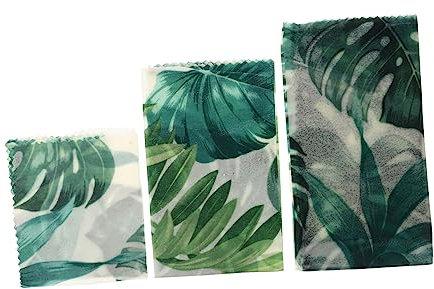 Cabilock 3pcs Fridge Wraps for Food Beeswax French Fries Paper Beeswax Food Covers Fresh Pattern