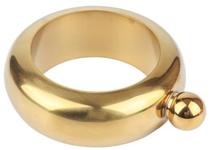 Flasque à whisky en acier inoxydable avec bracelet de 100 ml pour le camping, bouteille d'alcool, bouteille de vin colorée, cadeau (doré)