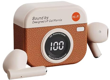 Écouteurs sans fil, écouteurs semi-intégrés avec contrôle tactile et étui de charge, étui de charge compact avec annulation de bruit et autonomie prolongée pour sport, voyage, smartphone et