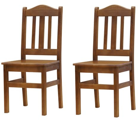 k koma Massiv Kiefer Holzstühle 2er-Set – Esszimmer/Gastronomie – Neu – Stühle aus massivem Holz - Eiche Farbe