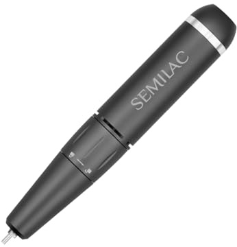 Semilac Nagelfräser Mini Pen Black Edition – Kompakte Elektrische Nagelfeile 30.000 U/min, Leise & Leistungsstark, USB-Aufladung, Ideal für Maniküre & Pediküre zu Hause
