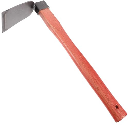 COLLBATH Strumento Manuale per Giardinaggio con Manico in Legno e Testa in Ferro Piccolo Zappino Portatile per Diserbo Scavo e Lavoro Agricolo Attrezzo Leggero e Resistente per Orto e