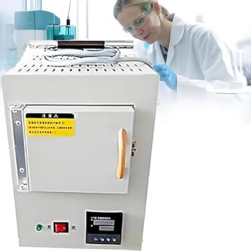 JXYQ Forno a muffola Elettrico da 1500 W, Forno Compatto da banco ad Alta Temperatura in Fibra Ceramica, Controllo del Programma Integrato, per Laboratorio e Industria