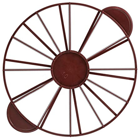 Fockety Round Cake Slice Marker Equal Portion Cutter for Baking Tool at Birthday Party Food Grade Plastic (Dark Red (Brown) 126g/4.4oz（280）)