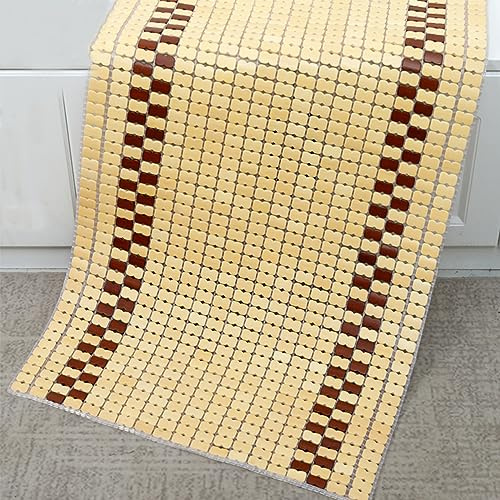 MEVZHH Teppiche, Bambus Sommermatte Faltbare Atmungsaktive Bambus Teppich Für Bett Sofa Stu& Einzelbetten Glatte Mahjomat Größe 70X140Cm Umweltfreundliche Sommer Komfort