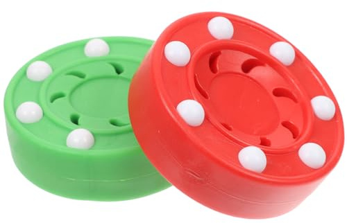 Ciieeo Discos de Entrenamiento de Hockey sobre Patines 2 Unidades, Disco Profesional de Hockey en Línea, Material PP Duradero, Ligero y Deslizamiento Suave para Uso Color Color Aleatorio