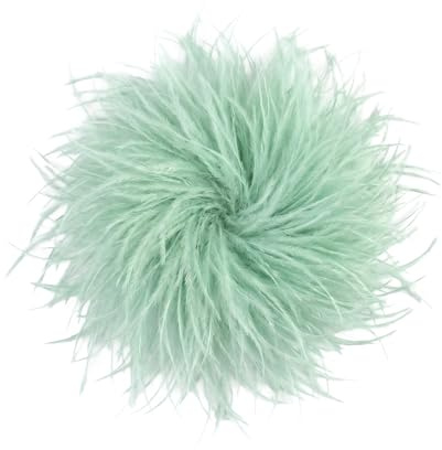 Baesics Fjäderbrosch för kvinnor – fjäder brosch med strutsfjäder fluffig | nålblomma pussla brosch att fästa | Vintage för bröllop brud karneval blazer klänning