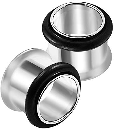 KJM FASHION 2 STK Chirurgenstahl Single Flared Ohrringe Plugs ohrloch