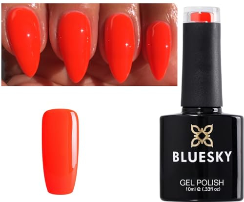 Bluesky Gel Nail Polish NEON ORANGE TANGO SPRING SUMMER COLOUR 63904 UV LED Soak Off 10ml (Requires Drying under LED/UV Lamp)