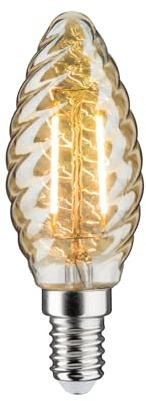 Paulmann 28708 LED Lampe Filament Kerze 2,6W Leuchtmittel Gold 2500K Goldlicht E14