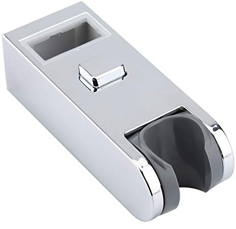 Samfox Support de Poteau de Barre de Curseur de Support de Pommeau de Douche, Chromé Hauteur Réglable Support de Tête de Rail de Barre de Curseur de Support 30x15