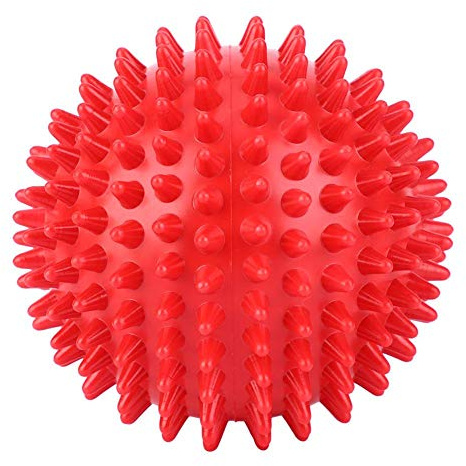 Spiky Massage Ball Roller Massager Ball für die Triggerpunkttherapie des Fußrückens, die Myofasziale Freisetzung und die Muskelregeneration.(S-rot)