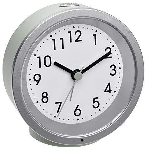 TFA Dostmann Despertador analógico 60.1034.04 con Movimiento silencioso retroiluminado, Verde, 103 x 39 x 99 mm