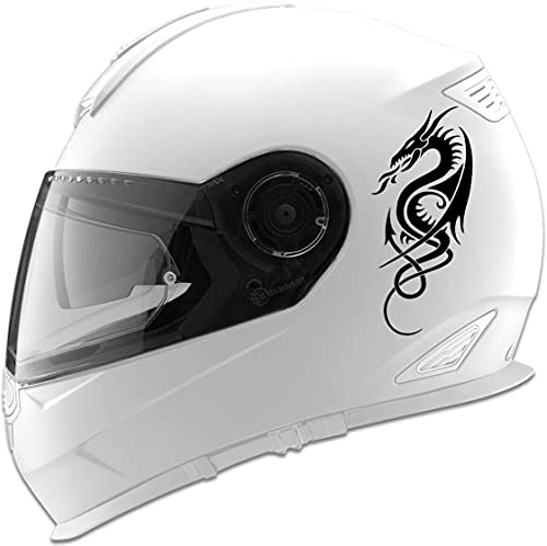 myrockshirt Drache Tribal Feuer Spucken 2 x Aufkleber f. Helm Motorrad Motorradhelm Bike Biker Sticker