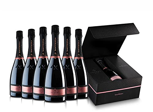 Sant'Orsola Prosecco D.O.C.Rosè Brut LX Schaumwein Italien Rosewein 6 Flaschen (6 x 0.75 l)