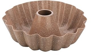 Korkmaz TORTA Moule à gâteau, moule à savarin, en granite, 25x7 cm, haute qualité, démoulage facile, anti-adhésif, avec trou au milieu, résistant jusqu'à 220°C
