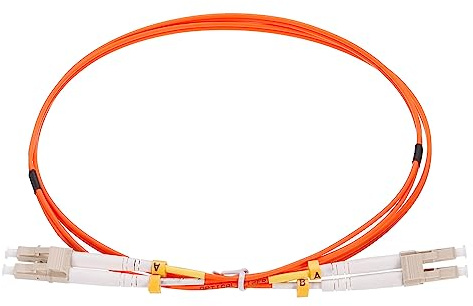 sourcing map Fibre Correctif Câble Multimode Duplex Lc Vers Lc Om1 | 1 Mètre, Lszh Fibre Optique Câble Fibre Fibre Optique Cavalier, Orange pour Mécanique Équipement Connexion Optique Fibre