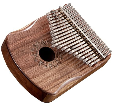 Kalimba Piano Walnussholz 17/21 Tasten Afrikanisches Volksmusikinstrument Daumenklavier Kalimba U-förmiges Fingerklavier (Color : 21 Keys)