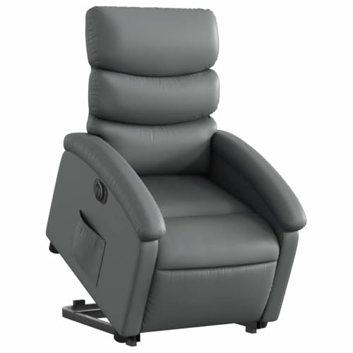 vidaXL Relaxsessel mit Aufstehhilfe Elektrisch Grau Kunstleder
