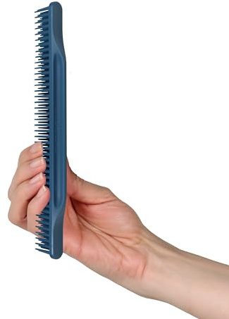 Allegro Combs 3 Row Detangling Comb, Wide Tooth Curl Defining Brush, Perfect for Women Curly Hair Stylists, Curl Defining Comb, Made In The USA, Teal, 1 Piece