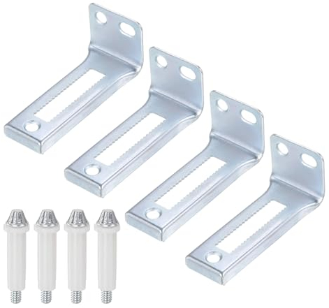QUARKZMAN 4 Ensembles de Quincaillerie pour Porte Pliante Avec Pivot Inférieur et Plaque de Support en Métal - Kit de Quincaillerie pour Porte Pliante, Porte Accordéon, Porte de Grange