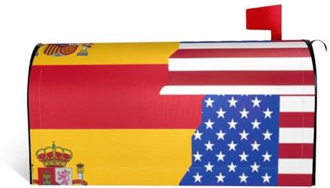 Copertura magnetica per cassetta delle lettere con bandiera della Spagna americana, involucri per cassetta postale per casa, giardino, cortile, decorazione esterna, standard e oversize