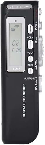 SQUADO - Registratore Vocale/Audio, con Schermo LCD, Compatto e Portatile, ideale per Scuola/Riunioni/Interviste/Tempo Libero, Registrazione Facile da Avviare 8 giga