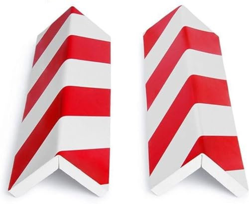 ELzEy Türkantenschutz Garage Garagenwandschutz, Wandeckenschutz for Parkgaragen, Warnkantenschutz for Garagenwandpfostenecken für Parkplätze, Garagen und Lagerhallen(Red+White,8pcs)