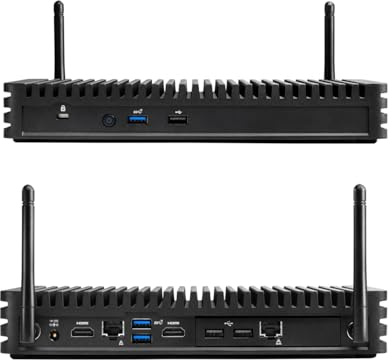 Mini PC Intel BKCMCR1ABB NUC Rugged Chassis Element Dual LAN sans Ventilateur avec processeur Intel Core i5-8365U, Fonction vPro, 8 Go de RAM DDR3, 256 Go de SSD