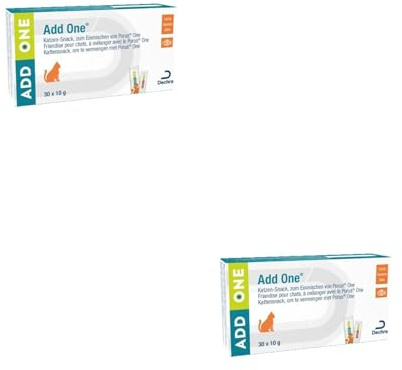 Porus Add One | Geschmacksrichtung Lachs | Doppelpack | 2 x 30 x 10 g | Ergänzungsfuttermittel für Katzen | Leckerer Verwöhn-Snack zum Einmischen von Porus One