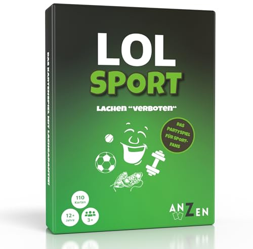 LOL SPORT - Lachen verboten | Partyspiel, Kartenspiel & Gesellschaftsspiel für Sportfans| Geschenk für Männer & Fussballer | 5 witzige Kategorien als Sport-Allrounder mit Lachgarantie am Spieleabend