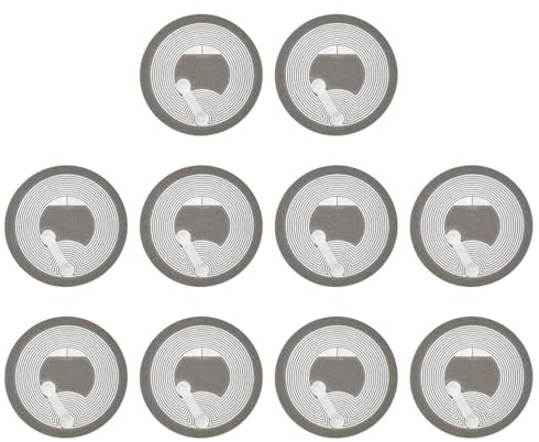 Zimoer NFC Tag Stickers (Pack of 10) Ntag213-25 mm NFC Sticker NFC 213 Day Rewritable NFC Cards Programmable 144 Bytes Memory NFC Chip for All NFC-Enabled Mobile Phones and Devices