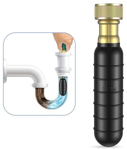 Fosenlion Medium Drain Cleaning Bladder Fits 1.5–3 Pipes, Drain Bladder Unclogger for Bathroom Sinks, Showers, Swimming Pool Drains, Kitchen Sinks and Main Drains