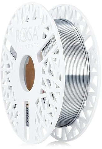 ROSA3D PLA Silk Filament 1.75 mm für 3D Drucker, Silber Spule 0,5 kg