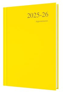 Collins 'Essentials' 12 Month Mid/Academic Year Planner, July 2025-July 2026 - ESSA51M.45-2526 - Day-to-Page Appointments Diary, A5 Hard Cover, Yellow
