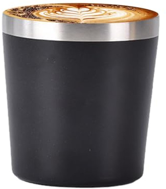 Tazze da caffè in acciaio – Bicchieri sottovuoto a doppio strato, tazze da tè per caffè espresso in acciaio | Riutilizzabili, lavabili in lavastoviglie, a doppia parete, isolati con infrangibile