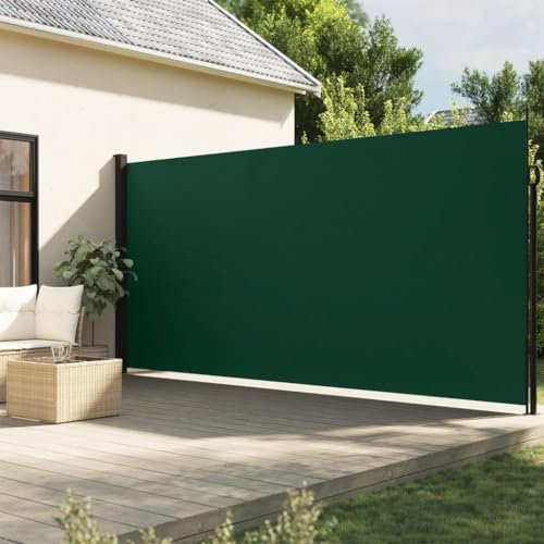 Xichuzi Toldo Lateral retráctil Verde Oscuro 200x500 cm, Toldos Terrazas, Toldos Exterior, Toldo Lateral, Toldos Exterior Terraza, Toldos para Ventanas - 4004470