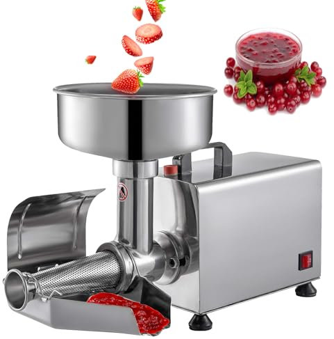 Cplsntaeam Electric Tomato Strainer Machine, 9 Extra Large Feed Chute Fit Whole Fruits & Jams, 450W Powerful Fruit Press Squeezer, Easy to Clean, High Juice Yield