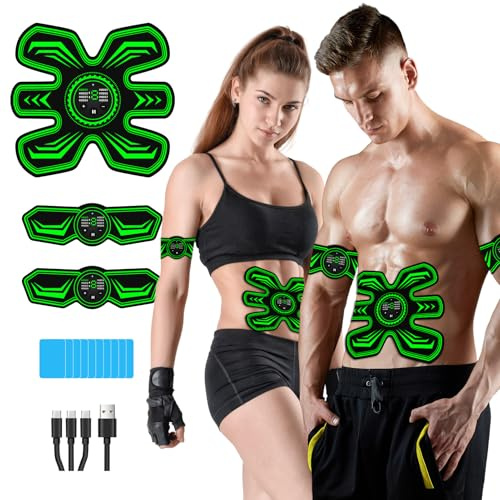 JOYTOUR Bauchtrainer EMS Trainingsgerät with Abs Stimulator Gel Pads