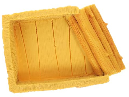 Toyvian Ciotola per Acqua per Tartarughe Contenitore per Cibo per Rettili Mangiatoia in Resina per Lucertole Accessori per Habitat per Tartarughe Vasca per Cibo per Rettili per Terrari