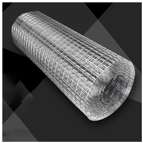 Treillis métallique, tissu en acier inoxydable, treillis métallique soudé, fil d'acier, tissu à mailles de 1/2 pouce, treillis soudé en acier inoxydable 304(1mx20m(39inx65.6ft))