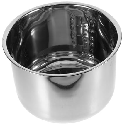 EPIGEIST Olla Arrocera Pentola Interna in Acciaio Inox 6l, Ricambio per Cuociriso, Distribuzione Uniforme del Calore, Facile da Pulire