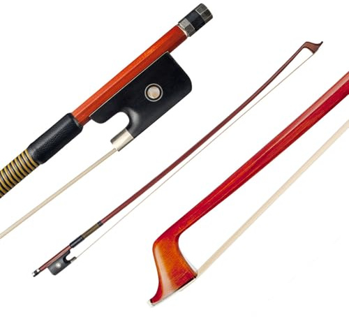 Fesjoy Verstellbarer Bratschenbogen aus Brasilholz mit Ebenholzfrosch, Ideal für Orchester-Saitenzubehör