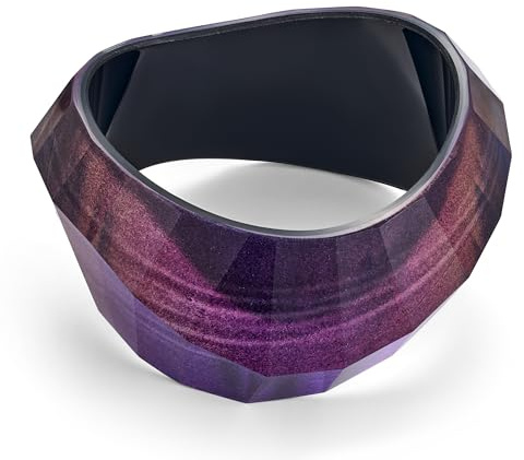 Brazalete de Resina acrílica de para Mujer, joyería llamativa con Placa Transparente Gruesa