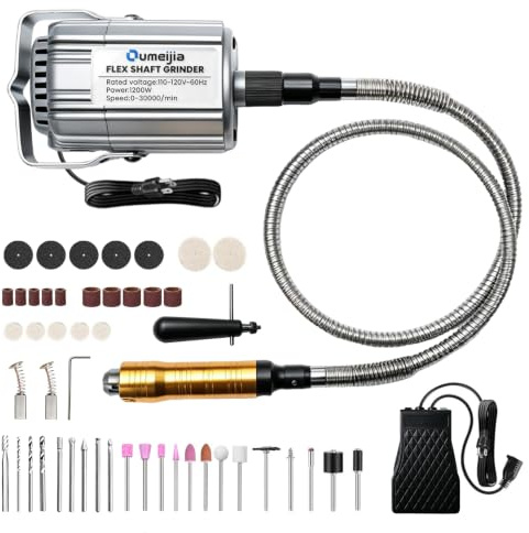 Oumeijia 1200W Flex Shaft Rotary Tool, 30000RPM Hanging Grinder