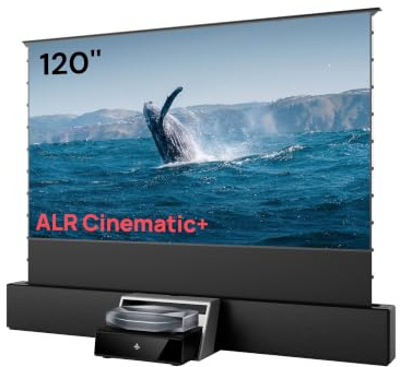 AWOL Aetherion MAX Proyector 4K 3D de Ultra Corta Distancia + Pantalla de Suelo ALR Motorizada de 120 + Soporte Universal para Proyectores UST de 120 (Pack Combinado)