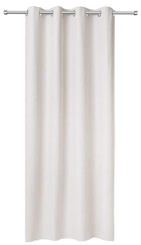 Rollmayer Fenstervorhang Vorhang mit Ösen MELO (C5 Cream, 140x240 BxH). Blickdicht Gardinen für Schlafzimmer, Kinderzimmer, Wohnzimmer, Fensterdekoration, Hochwertiger Vorhang