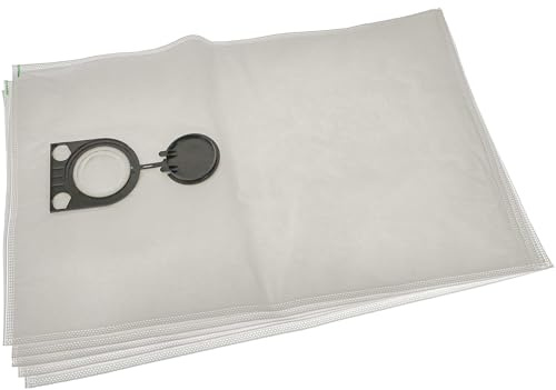 vhbw 5x Sacs compatible avec Metabo ASR 50 M SC | ASR 50 L SC aspirateur - microfibre non tissée, 66cm x 40cm blanc